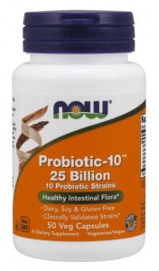   NOW Probiotic-10 25 Billion Veg Capsules 50  (4384301407)