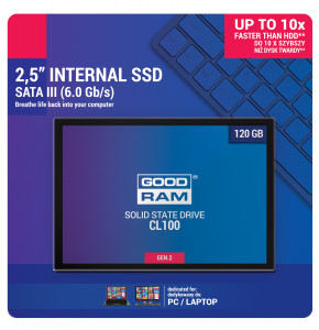  SSD  Goodram 120GB CL100 GEN.2 2.5 SATAIII TLC (SSDPR-CL100-120-G2) (4)