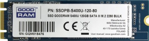 SSD  Goodram S400U 120GB M.2 SATA TLC (SSDPR-S400U-120-80)
