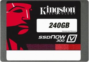 SSD- Kingston 2.5" 240GB SATAIII MLC (Notebook Kit) (SV300S3N7A/240G)