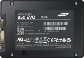SSD- Samsung 850 Evo-Series 120GB 2.5 SATA III TLC (MZ-75E120BW) 3