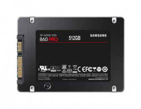 SSD  Samsung 860 Pro 512GB SATAIII MLC (MZ-76P512BW) 3