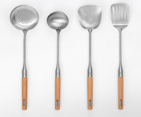    Xiaomi Yi Wu Yi Shi Beech handle stainless steel shovel spoon SET 4 pcs 3