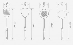    Xiaomi Yi Wu Yi Shi Beech handle stainless steel shovel spoon SET 4 pcs 5