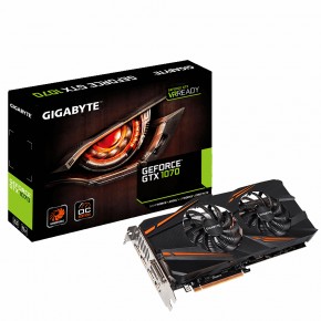  Gigabyte GeForce GTX1070 8GB GDDR5 Windforce OC (GV-N1070WF2OC-8GD)