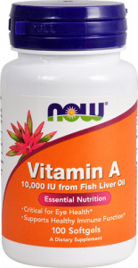  NOW Vitamin A 10,000 IU Softgels 100  (4384301161)