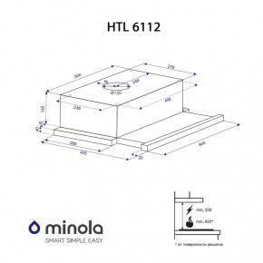  Minola HTL 6112 Full Inox 650 LED 8