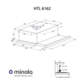  Minola HTL 6162 I/BL Glass 650 LED 7