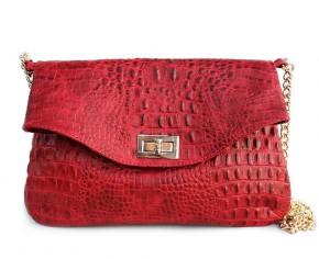  - POOLPARTY   (poolparty-red-crocodile-clutch)