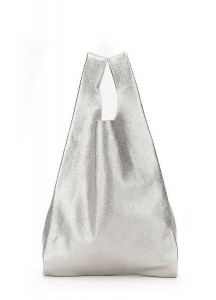   Poolparty Tote  (leather-tote-silver)