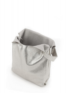   Poolparty Tote  (leather-tote-silver) 4